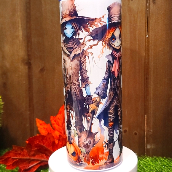Scarecrow 3 Set Different Styles Of Fall Stainless Steel Skinny Tumblers NWT - Picture 6 of 8